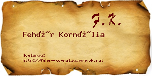 Fehér Kornélia névjegykártya